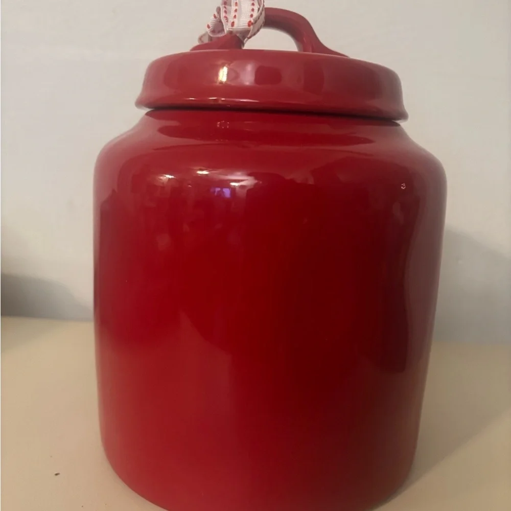 Rae Dunn Red Santa's Cookies Canister